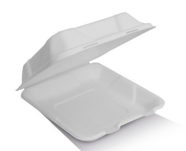 Dinner Box Sugarcane 9" x 9" x 3" 1500ML – 200PCS