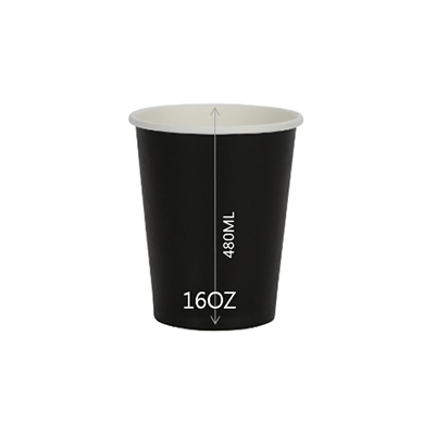 CUP PAPER 16OZ BLACK 1000PCS PERFECT - JP Supplies
