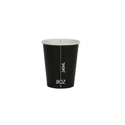 CUP PAPER 8OZ BLACK 1000PCS PERFECT - JP Supplies