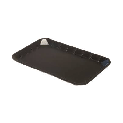 FOAM TRAY SHALLOW 8X5 BLACK 500PCS - JP Supplies