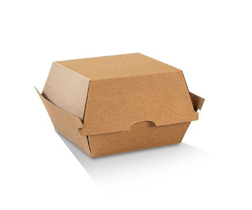 Brown Corrugated Burger Boxes 250PCS | Eco-Friendly