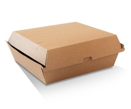 DINNER BOX CORRUGATED PLAIN BROWN 150PCS - JP Supplies
