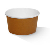 8oz Brown Paper Bowl 1000PCS  | PE/PLA Coated for Hot & Cold Food