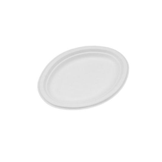 PLATE OVAL SUGARCANE SMALL 500PCS - JP Supplies