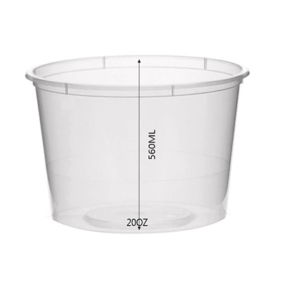 CONTAINER ROUND 20OZ 500PCS - JP Supplies