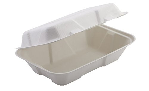 Sugarcane Snack Box 9x6x3 inch 250PCS (SC-P963) | Compostable Takeaway Food Container