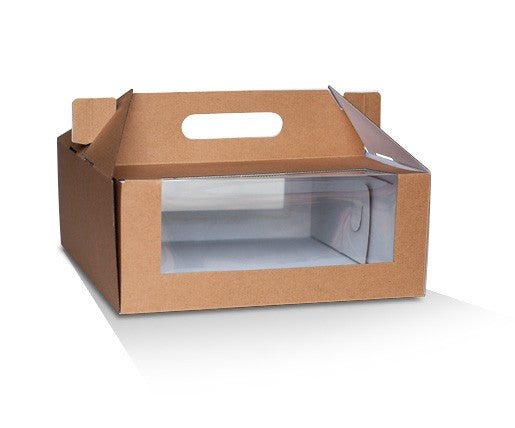CARRY CAKE BOX PACK BROWN 10" 50PCS - JP Supplies
